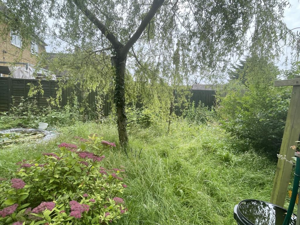Lot: 108 - SEMI-DETACHED HOUSE IN NEED OF IMPROVEMENT - Rear garden of semi for improvement